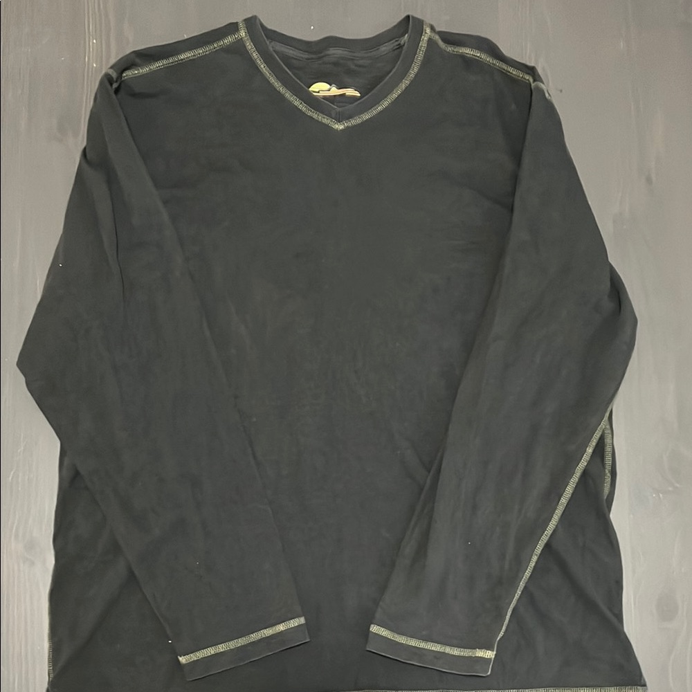 Orvis Black Long Sleeve V-Neck Shirt